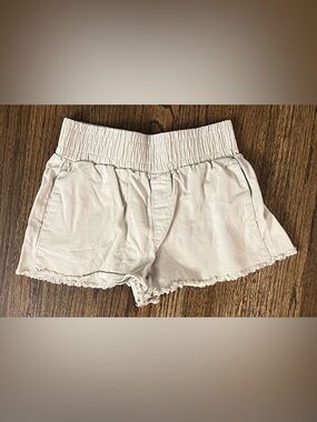 Vanilla Star High-Waist Ruffle Hem Shorts - Cream